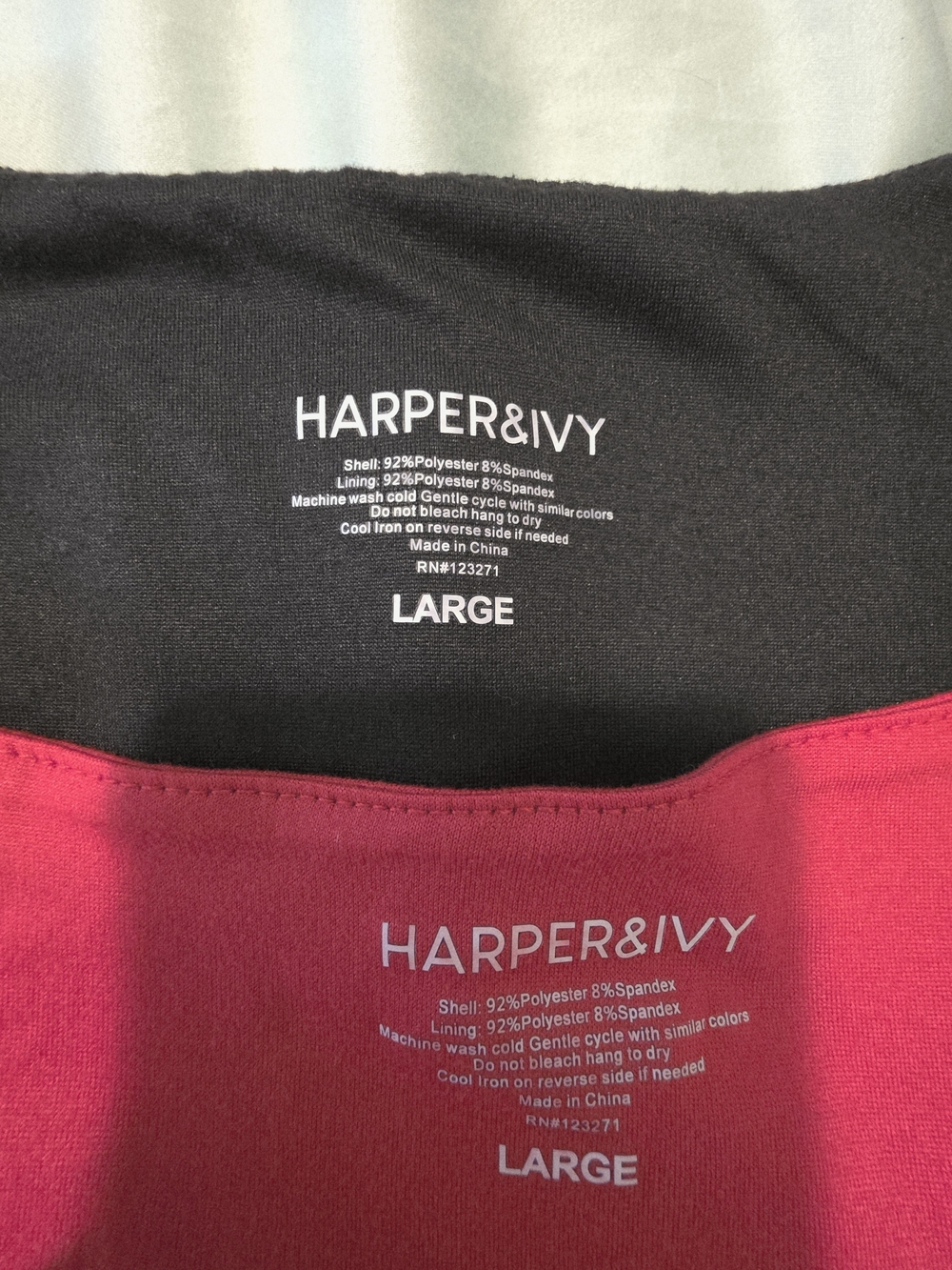 HARPER & IVY Colorblock Sweatshirt - Black & Magenta
